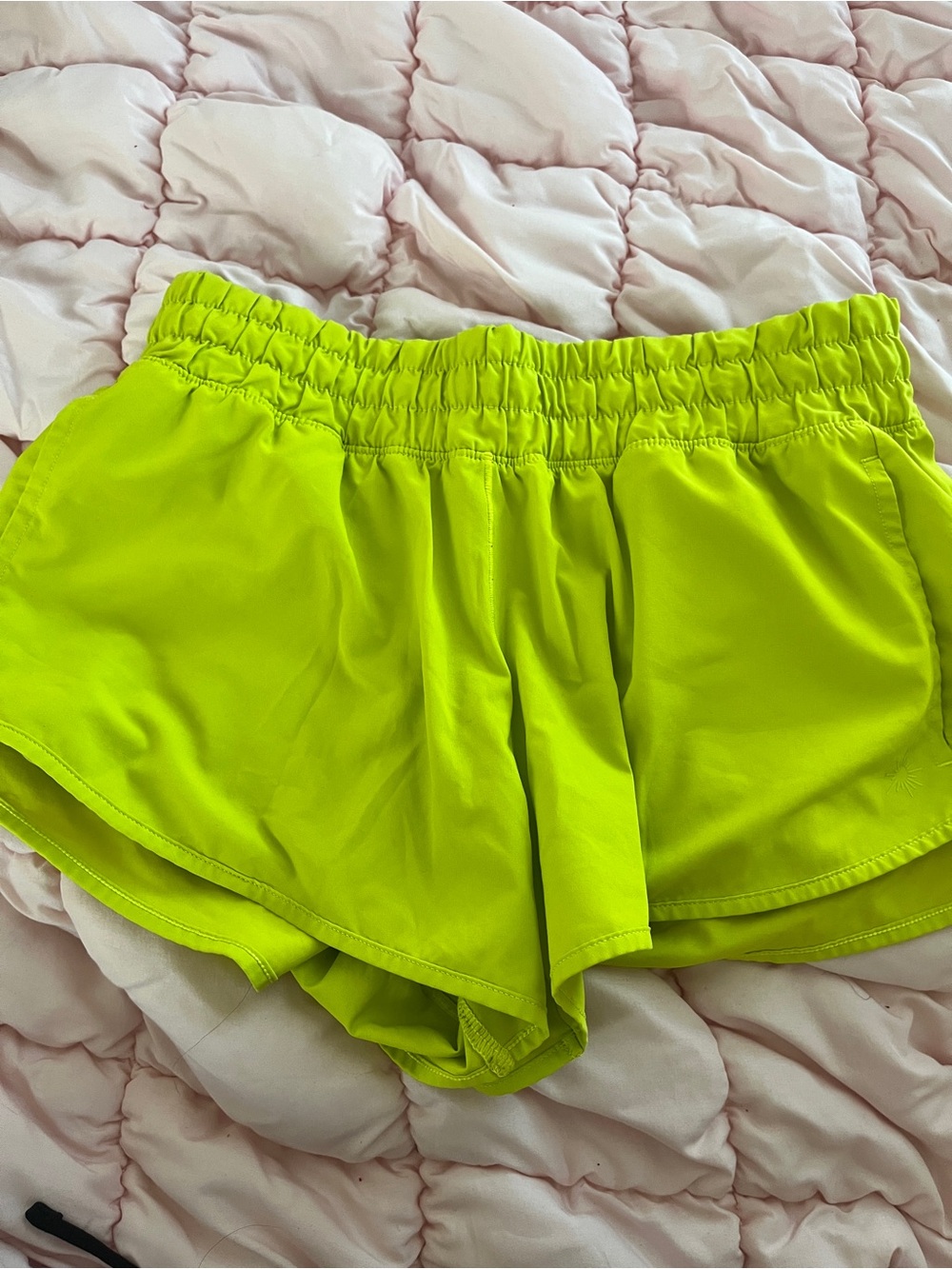 aerie Neon Lime Athletic Shorts